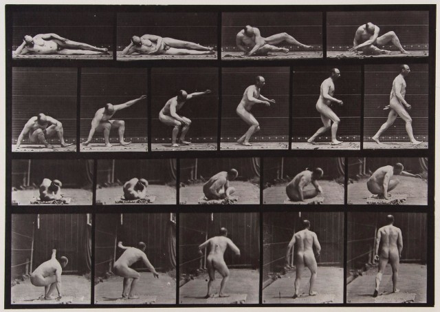 Eadweard Muybridge (1830-1904) - Arising from the Ground and Walking Off, Plate 258, 1887
